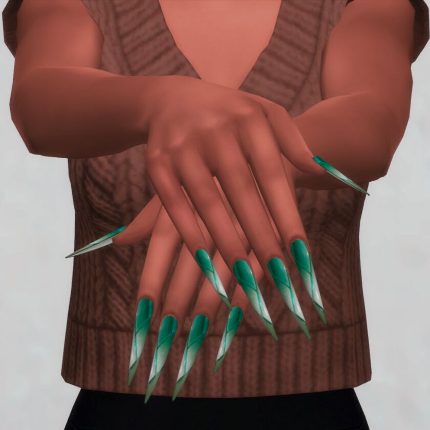 Summer Nails Set N091 4 sims 4 cc summer nails set n091 5