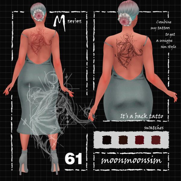 Tattoo M61 - Stunning Body Art 1 Tattoo M61 – Stunning Body Art Sims 4 CC