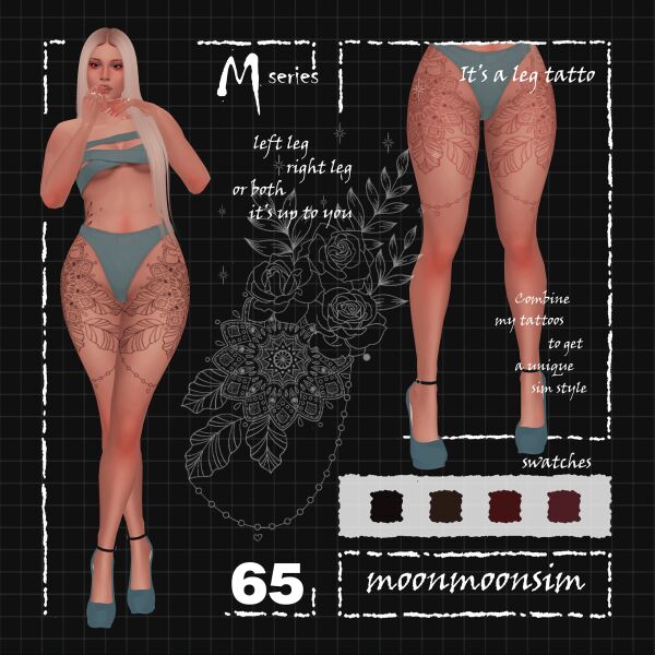 Stunning Tattoo M65 by Moonmoonsim 1 Stunning Tattoo M65 by Moonmoonsim Sims 4 CC