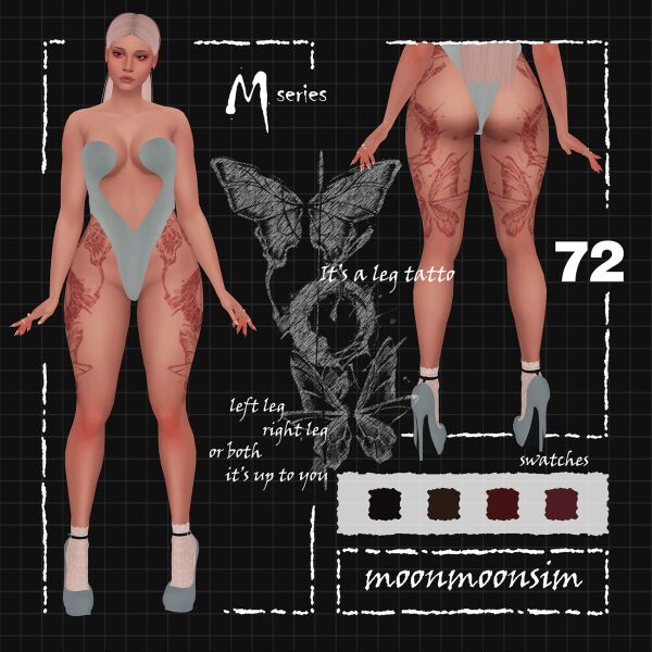 Stunning Tattoo M72 by Moonmoonsim 1 Stunning Tattoo M72 by Moonmoonsim Sims 4 CC