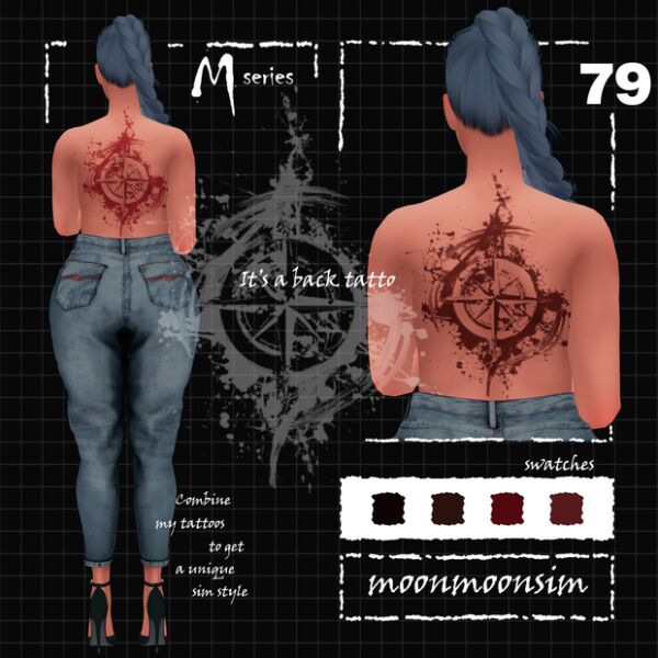 Tattoo M79 By Moonmoonsim 1 Tattoo M79 By Moonmoonsim Sims 4 CC