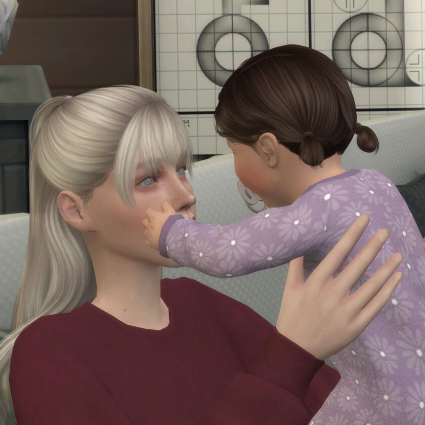 Testing My New Infant Hair Going Well! 2 sims 4 cc testing of my new infant hair going well its 2