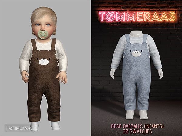 Adorable Bear Overalls for Infants 1 Adorable Bear Overalls for Infants Sims 4 CC