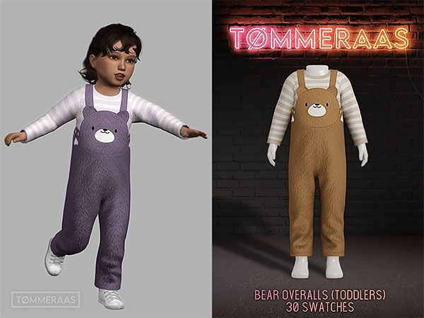 Adorable Bear Overalls for Toddlers 1 Adorable Bear Overalls for Toddlers Sims 4 CC