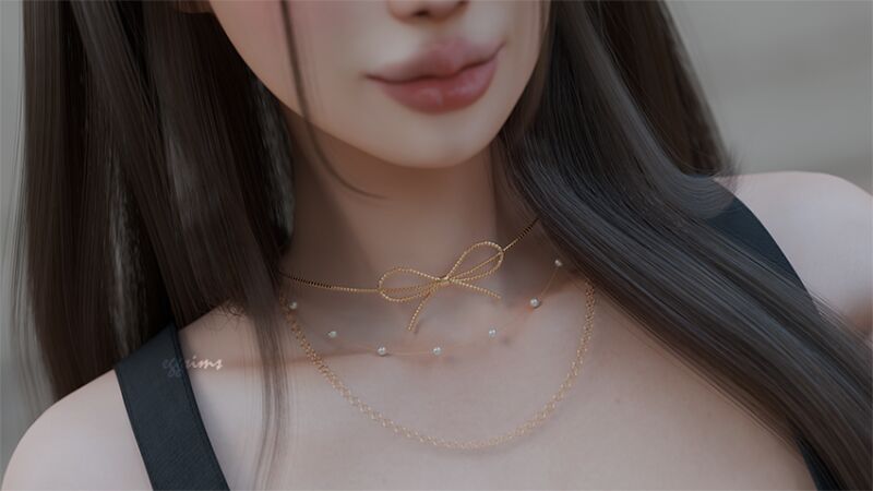 Stunning Necklace 18 for Your Sims 4 2 sims 4 cc ts4 cc necklace 18 by eggu 2