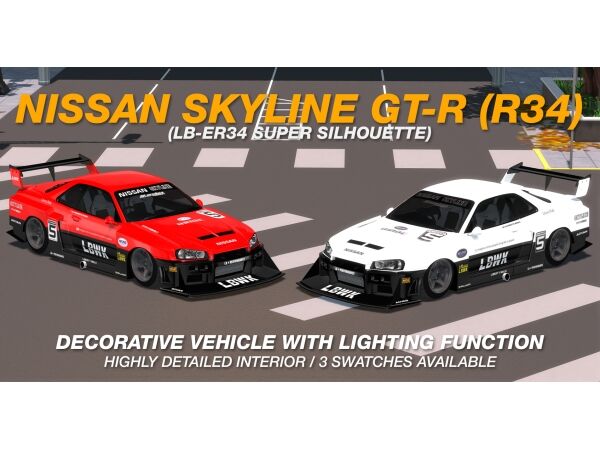 2002 Nissan Skyline GT-R Super Silhouette 1 2002 Nissan Skyline GT-R Super Silhouette Sims 4 CC