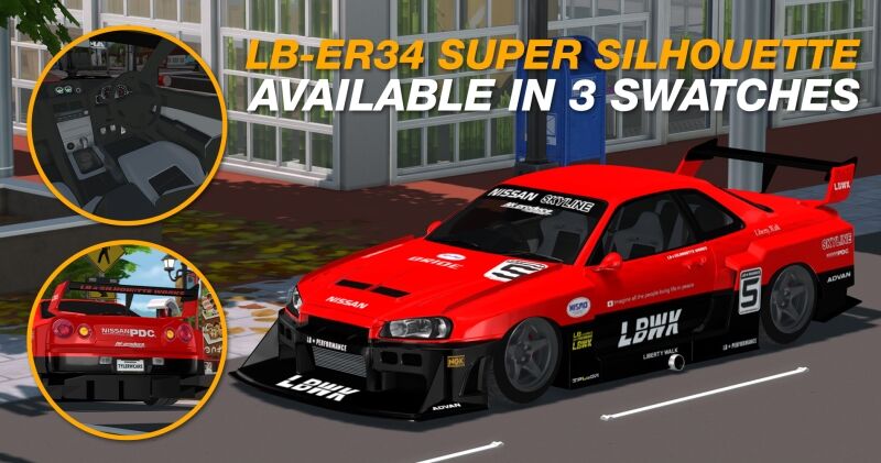 2002 Nissan Skyline GT-R Super Silhouette 3 sims 4 cc tyler winston cars 2002 nissan skyline gt r r34 lb er34 super silhouette 3