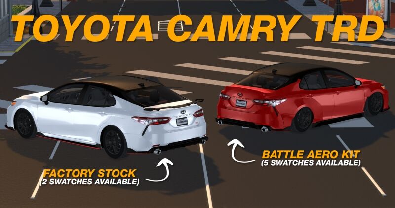 2023 Toyota Camry TRD by Tyler Winston Cars 5 sims 4 cc tyler winston cars 2023 toyota camry trd 2
