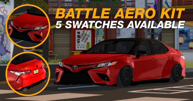 2023 Toyota Camry TRD by Tyler Winston Cars 3 sims 4 cc tyler winston cars 2023 toyota camry trd 4