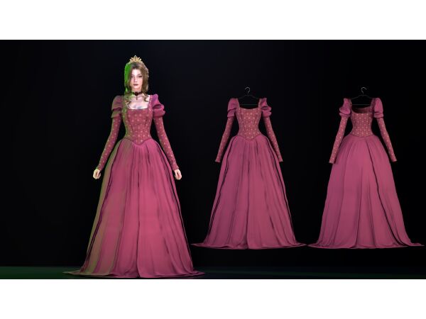 Vampire Antique Dress Without Blood 1 Vampire Antique Dress Without Blood Sims 4 CC