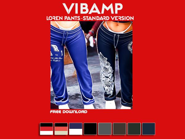 Vibamp - Loren Pants: Stylish Standard Version 1 Vibamp – Loren Pants: Stylish Standard Version Sims 4 CC
