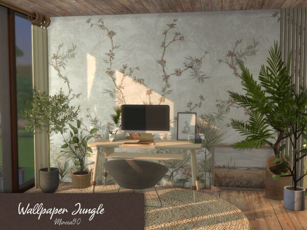 Jungle Wallpaper by Mircia90 1 Jungle Wallpaper by Mircia90 Sims 4 CC