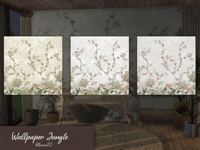 Jungle Wallpaper by Mircia90 2 sims 4 cc wallpaper jungle by mircia90 2