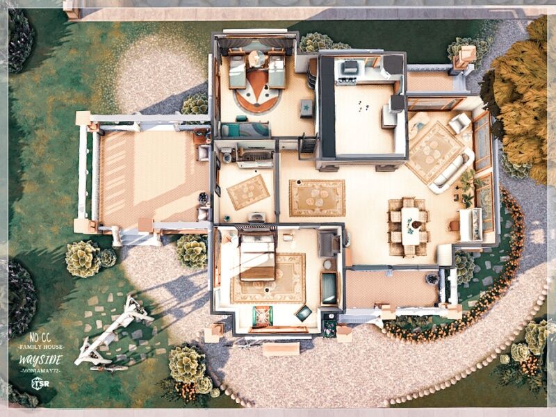 Stunning Wayside Family Home 6 sims 4 cc wayside family home no cc 3