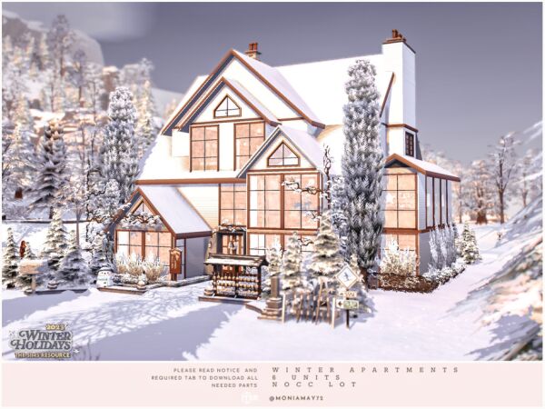Winter Apartments: 6 Unit No CC Lot 1 Winter Apartments: 6 Unit No CC Lot Sims 4 CC