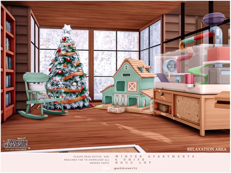 Winter Apartments: 6 Unit No CC Lot 4 sims 4 cc winter apartments 6 units no cc lot by moniamay72 8