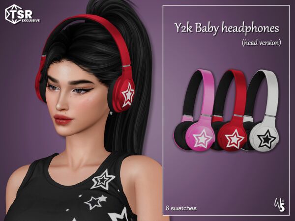 Y2K Baby Headphones for Sims 1 Y2K Baby Headphones for Sims Sims 4 CC