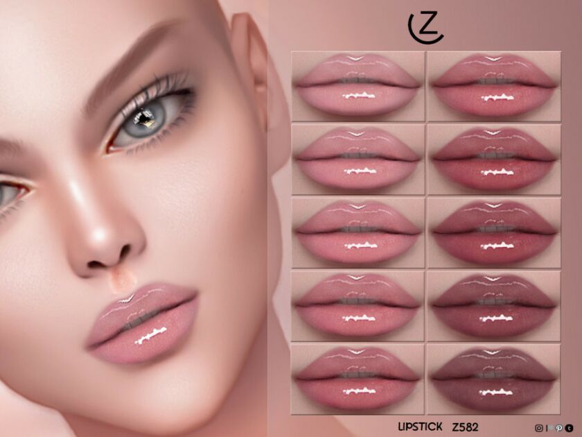 Zenx Lipstick for The Sims 4 1 Zenx Lipstick for The Sims 4 Sims 4 CC