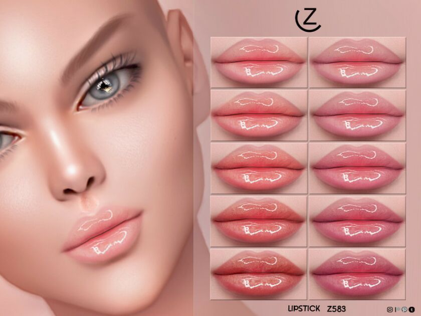 Zenx Lipstick Collection 1 Zenx Lipstick Collection Sims 4 CC