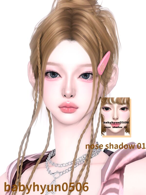 Nose Shadow 01 by Babyhyun0506 1 Nose Shadow 01 by Babyhyun0506 Sims 4 CC
