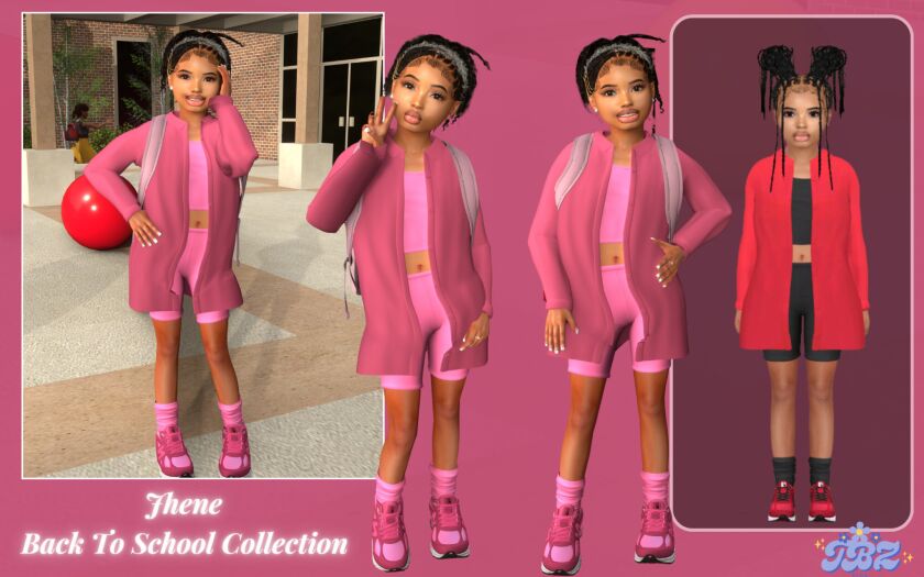 Jhene Back To School Set 🎒 1 Jhene Back To School Set 🎒 Sims 4 CC