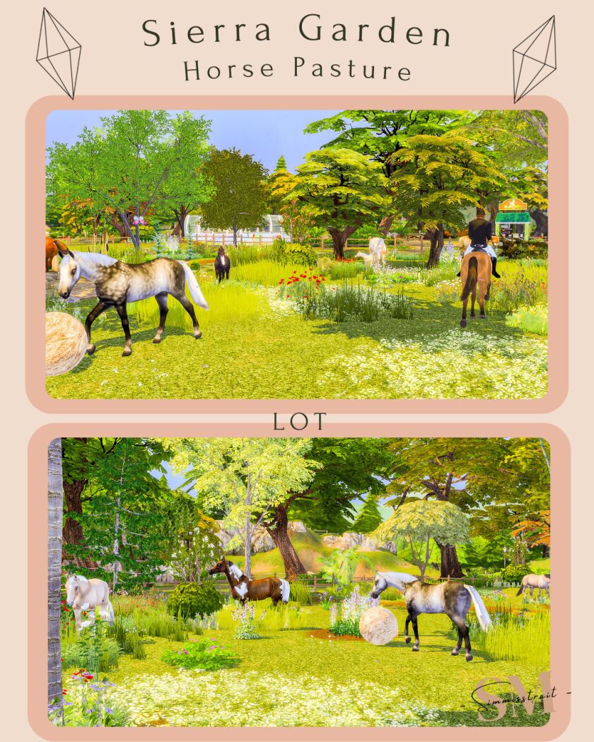 sims 4 cc 133 sierra garden lot a large meadow where your 3