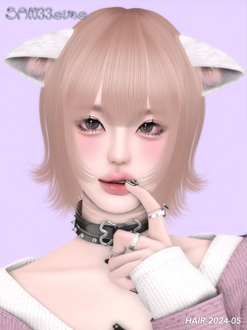 Stunning Hair-2024 Release 4 sims 4 cc 333hair 2024 05 3