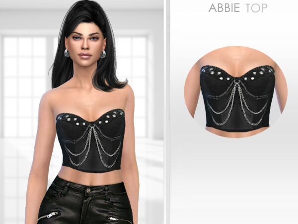 Chic Abbie Top by Puresim 1 Chic Abbie Top by Puresim Sims 4 CC