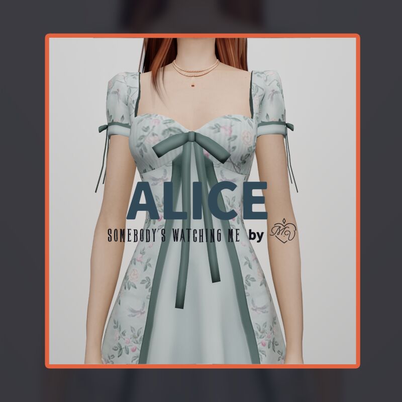 Alice Dress By Miss.Valentine 2 sims 4 cc alice dress by miss valentine 2