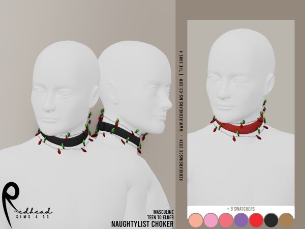 AM Naughtylist Choker 1 AM Naughtylist Choker Sims 4 CC