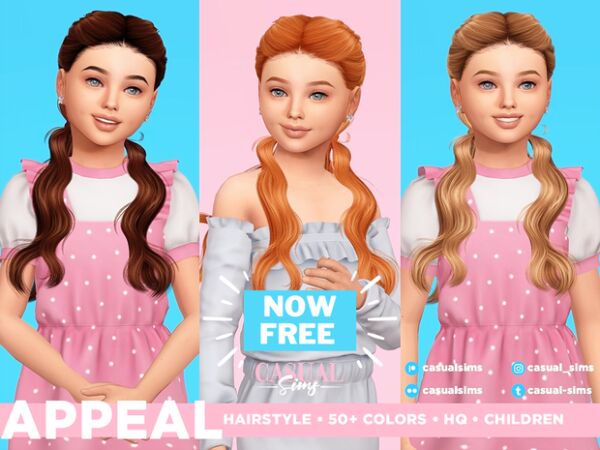 Free Appeal Hairstyle for Children by Casualsims 1 Free Appeal Hairstyle for Children by Casualsims Sims 4 CC