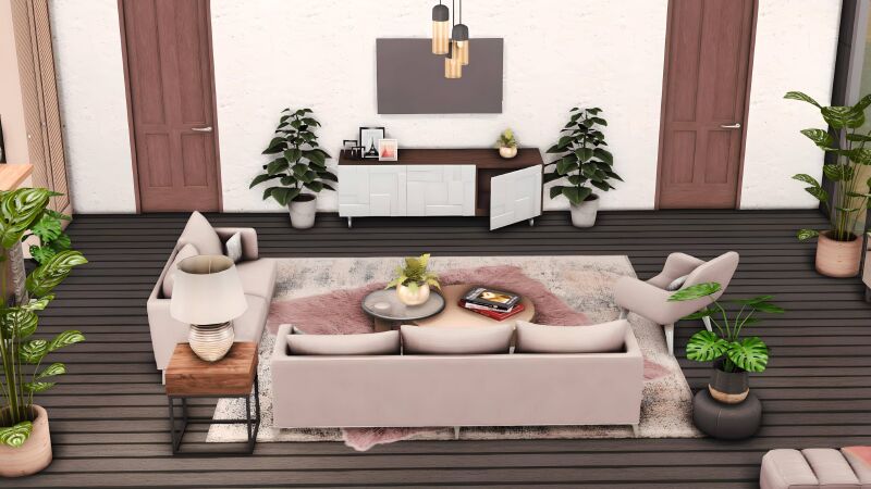 Aruela Living Room: Elegant Design for Your Home 4 sims 4 cc aruela living room by miwisimsie 2