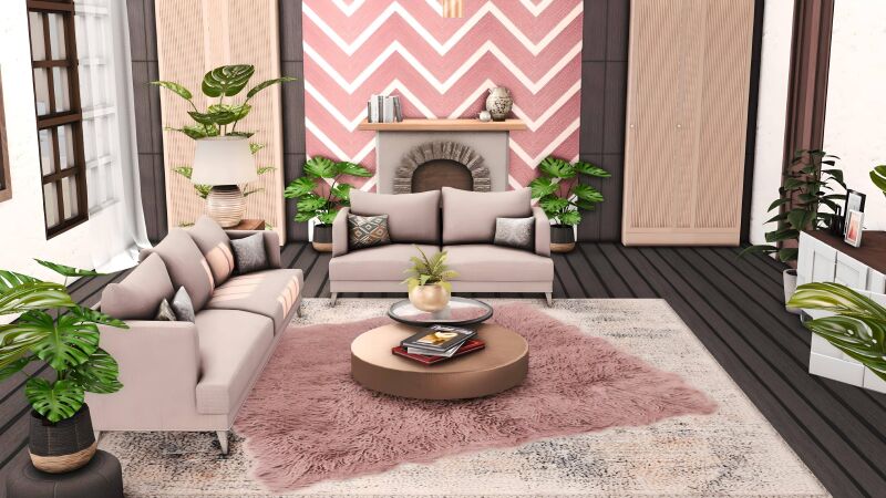 Aruela Living Room: Elegant Design for Your Home 3 sims 4 cc aruela living room by miwisimsie 5