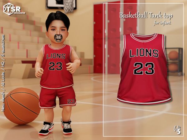 Adorable Basketball Tank Top for Infants 1 Adorable Basketball Tank Top for Infants Sims 4 CC