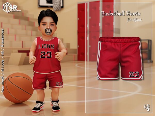 Adorable Basketball Tank Top for Infants 2 sims 4 cc basketball tank top for infant by wisteriasims 2