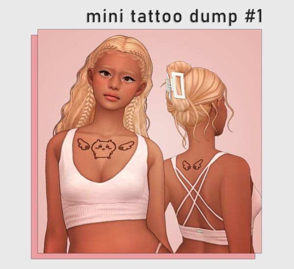 Beariemart Mini Tattoo Dump #1 1 Beariemart Mini Tattoo Dump #1 Sims 4 CC