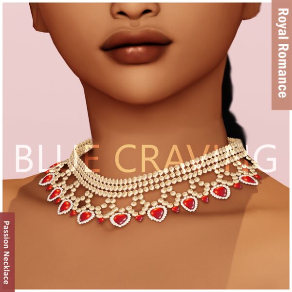 Blue Craving - Royal Passion Necklace 1 Blue Craving – Royal Passion Necklace Sims 4 CC