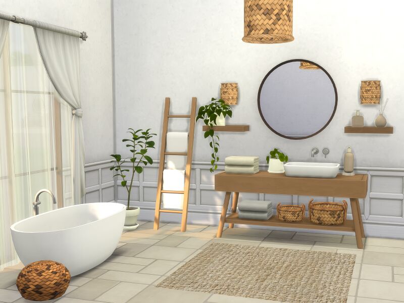 Stylish Boho Bathroom by Comiko 5 sims 4 cc boho bathroom by comiko 2