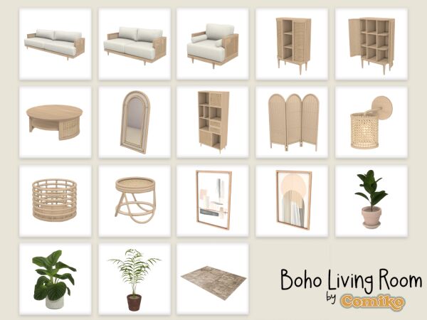 Stylish Boho Bathroom by Comiko 2 sims 4 cc boho bathroom by comiko 5