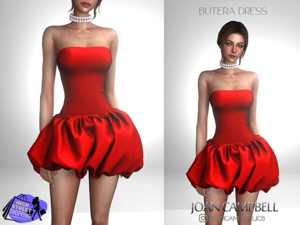 Stunning Butera Dress by Joan Campbell 1 Stunning Butera Dress by Joan Campbell Sims 4 CC