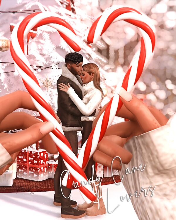 Candy Cane Lovers - A Festive Couple's Delight 1 Candy Cane Lovers – A Festive Couple’s Delight Sims 4 CC