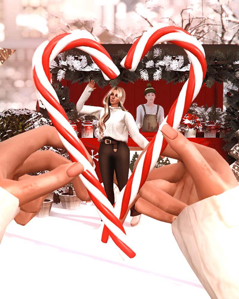 Candy Cane Lovers - A Festive Couple's Delight 3 sims 4 cc candy cane lovers by parissimmer 3