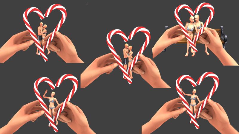 Candy Cane Lovers - A Festive Couple's Delight 2 sims 4 cc candy cane lovers by parissimmer 5