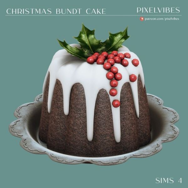 Christmas Bundt Cake 1 Christmas Bundt Cake Sims 4 CC