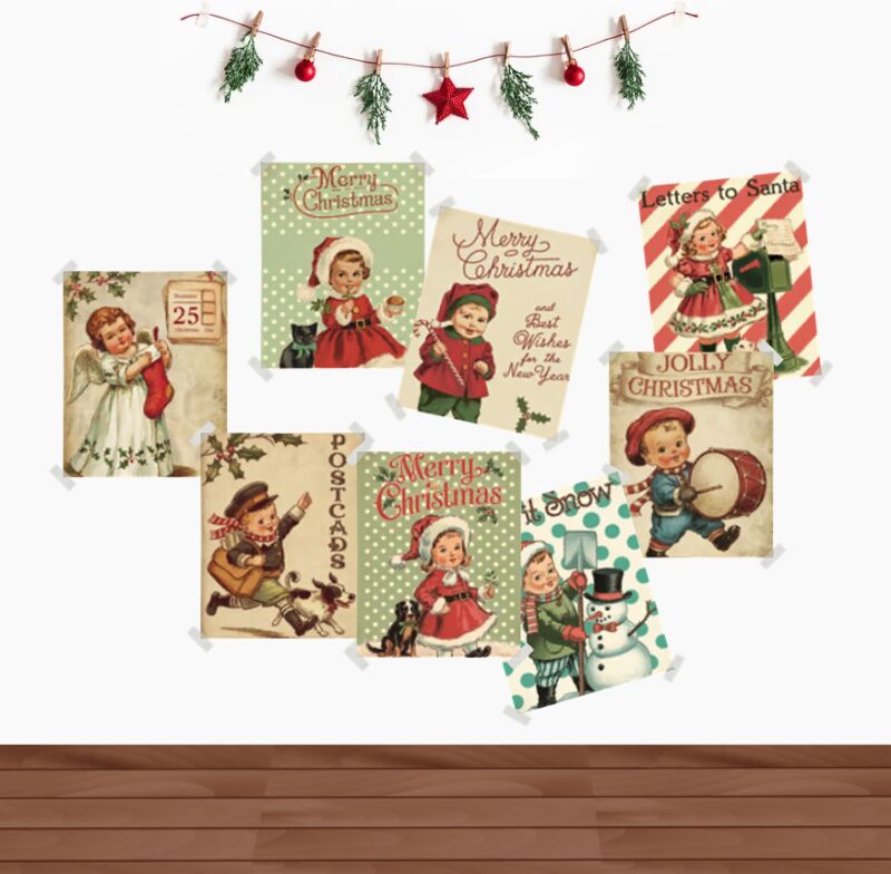 Festive Christmas Cards Poster 2 sims 4 cc christmas cards poster by universo portatil 2