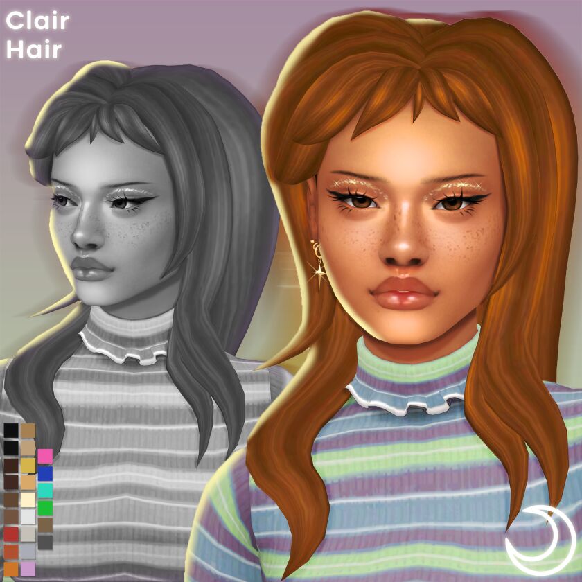 Clair Hair for Your Sims 1 Clair Hair for Your Sims Sims 4 CC