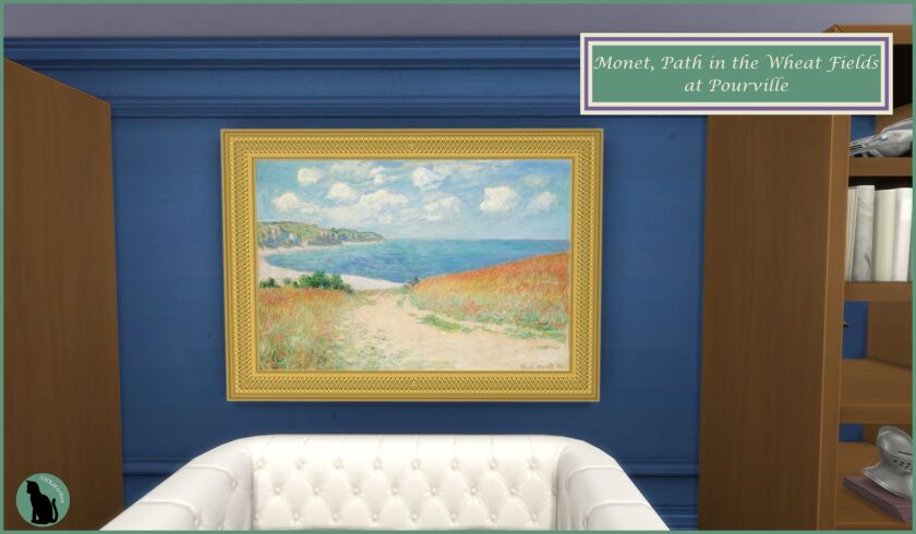 Claude Monet's Impressionist Masterpiece: Path in the Wheat Fields 1 Claude Monet’s Impressionist Masterpiece: Path in the Wheat Fields Sims 4 CC
