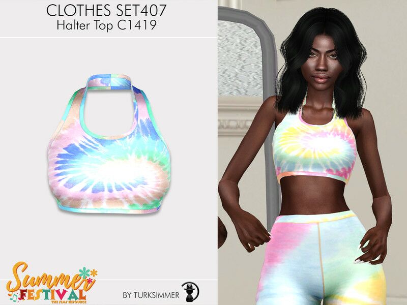 Summer Festival Halter Top for Females 1 Summer Festival Halter Top for Females Sims 4 CC