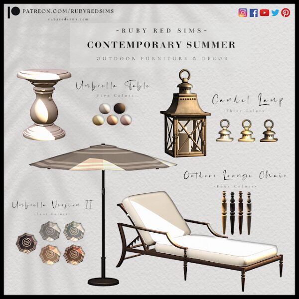 Contemporary Summer Part 2 - A Stylish Outdoors Experience 1 Contemporary Summer Part 2 – A Stylish Outdoors Experience Sims 4 CC