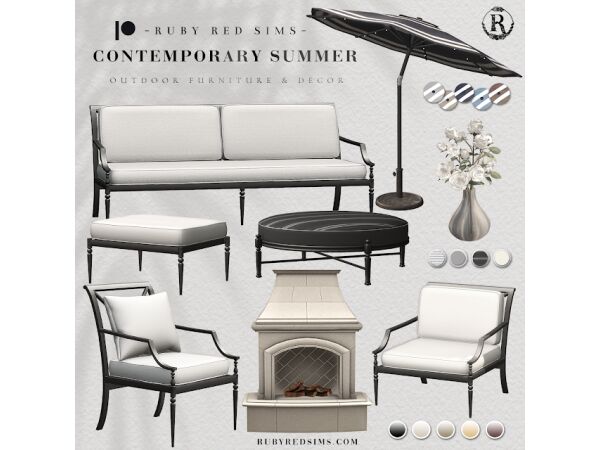 Contemporary Summer Part 2 - A Stylish Outdoors Experience 2 sims 4 cc contemporary summer part 2 by rubyred1023 3